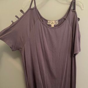 Purple Blouse, slit sleeves Pink Republic, soft